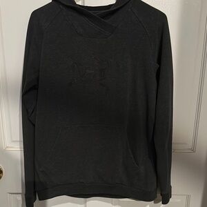Arc’teryx Grey/Black Hoodie with Embossed Logo